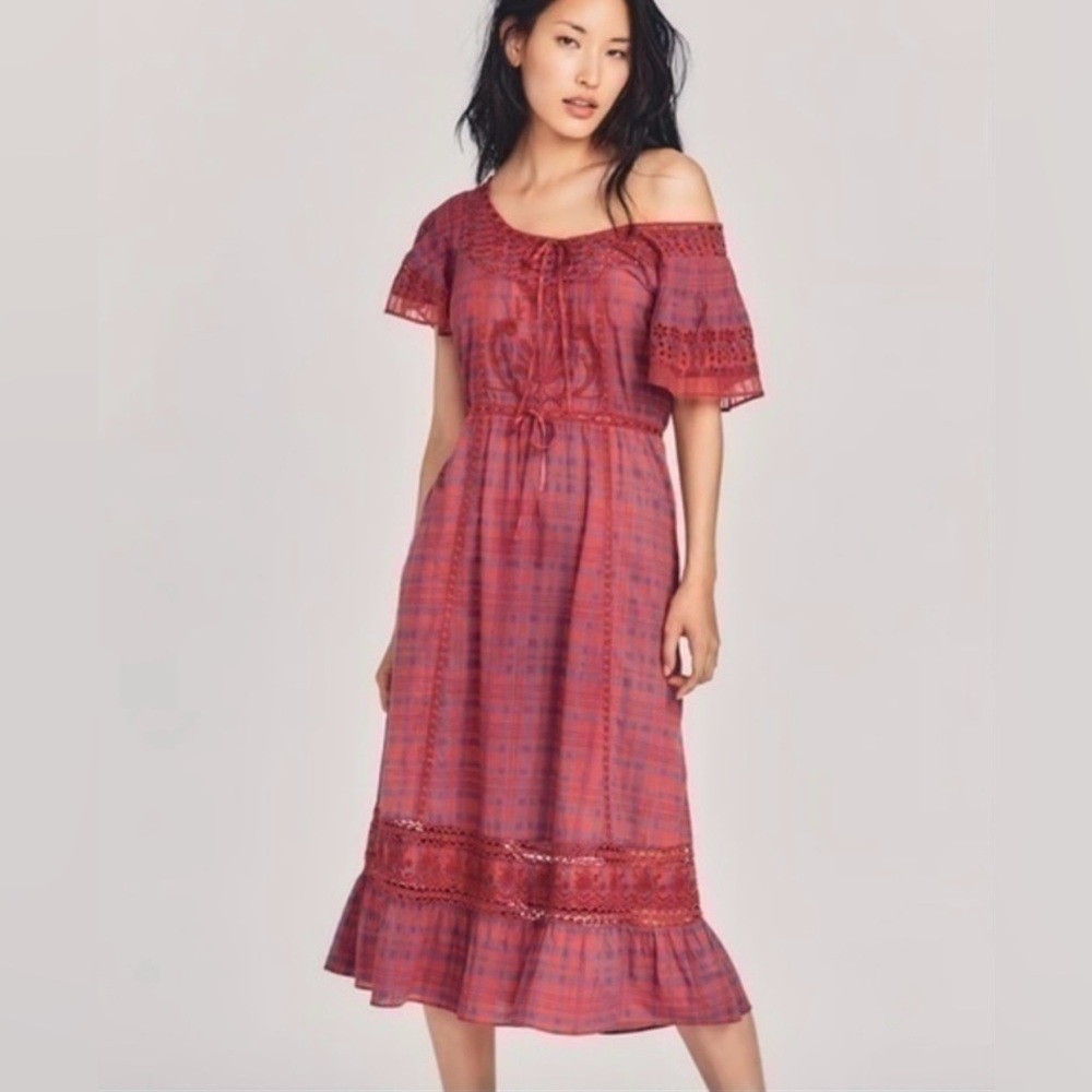 Madeline Midi Dress, Moody Ruby